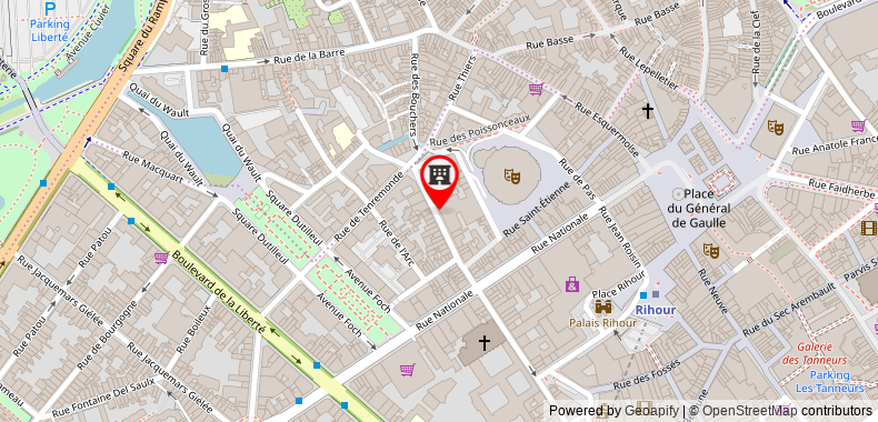 在地图上查看諾富特里爾中心格蘭德廣場酒店