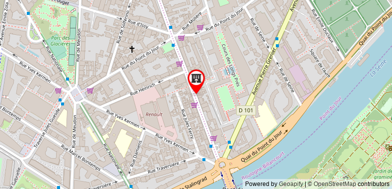 Bản đồ đến Khách sạn Tim Boulogne Rives De Seine