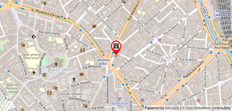 Bản đồ đến Le Clocher de Rodez Centre Gare