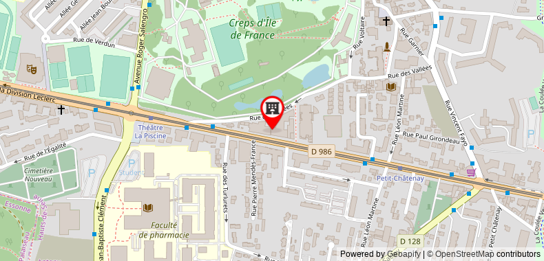 在地图上查看Apartment near University and Airport Paris-Orly by Servallgroup