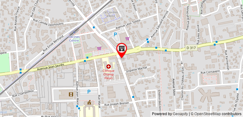 Bản đồ đến Studio proche stade groupama-eurexpo-Vaulx la Soie