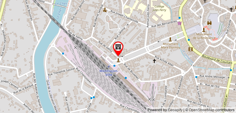 Bản đồ đến Khách sạn The Originals Boutique, de l'Univers, Montlucon (Inter-)
