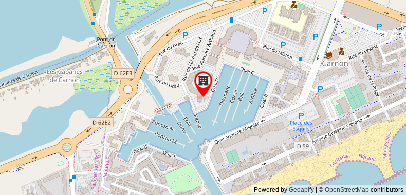 Bản đồ đến Khách sạn Inter- Montpellier Sud Neptune