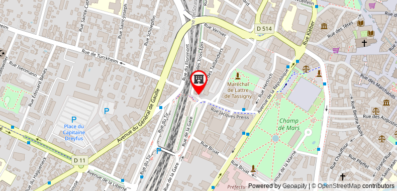 Bản đồ đến Kyriad Colmar Centre - Gare