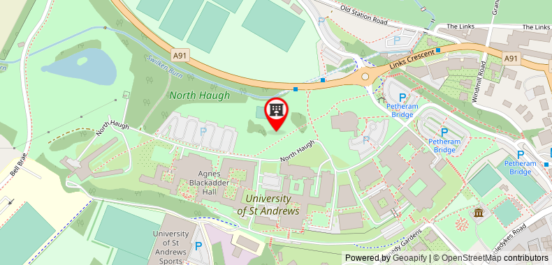 Bản đồ đến Agnes Blackadder Hall - Campus Accommodation