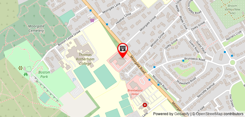 Bản đồ đến Khách sạn Carlton Park Rotherham/Sheffield