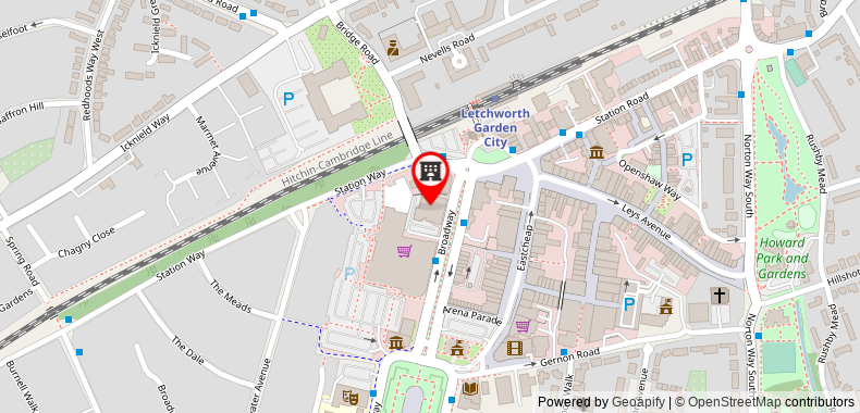 The Broadway Hotel and Carvery on maps