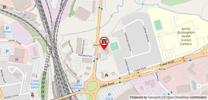 Holiday Inn Express Crewe on maps
