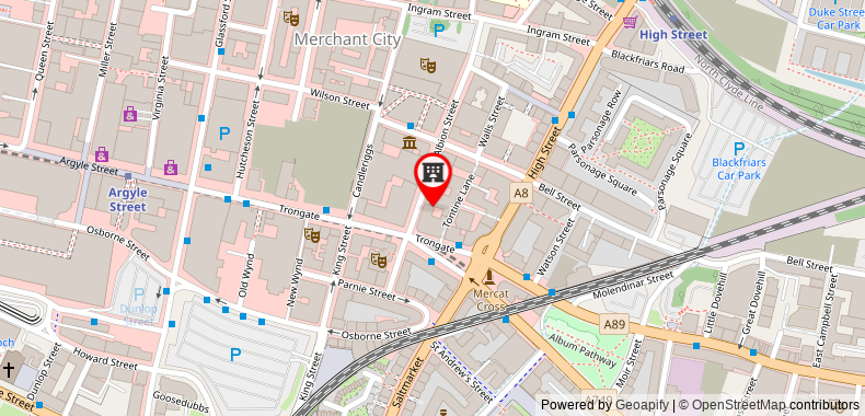 Bản đồ đến Fraser Suites Glasgow Apartments