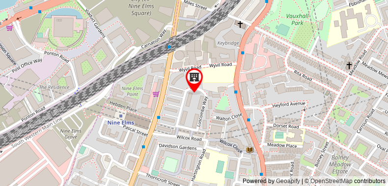 Bản đồ đến Holiday Inn Express London - Vauxhall Nine Elms