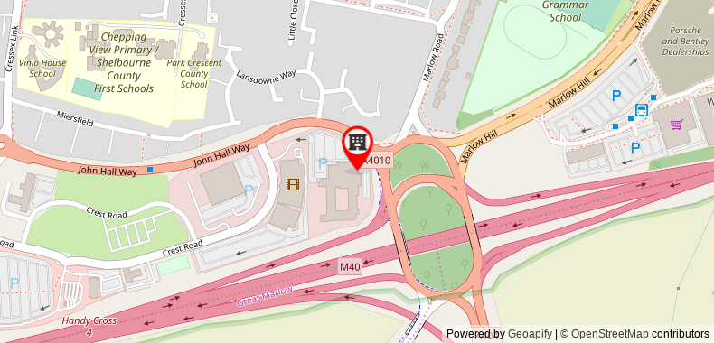 Holiday Inn High Wycombe M40 Jct.4 on maps