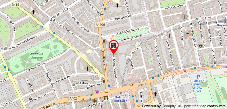 The Abbey Court Notting Hill on maps