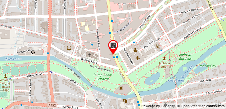Premier Inn Leamington Spa Town Centre on maps