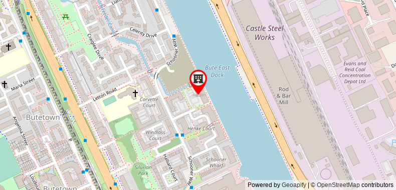 Holiday Inn Express Cardiff Bay on maps