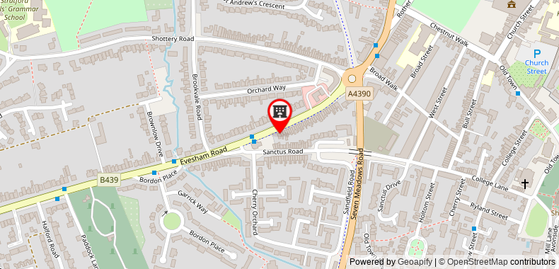 Bản đồ đến Central Apartment in Stratford upon Avon
