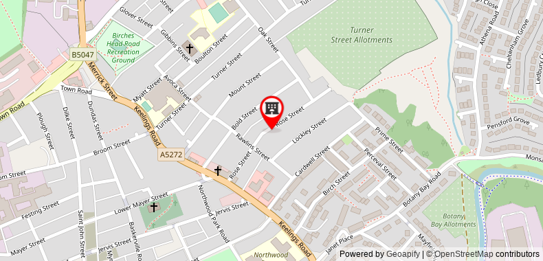 Bản đồ đến Townhouse @ Rose Street Stoke