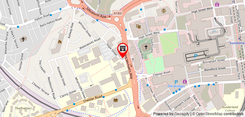 Premier Inn Sunderland City Centre on maps