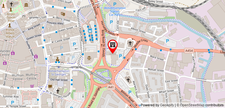 Bản đồ đến Khách sạn Novotel Wolverhampton City Centre