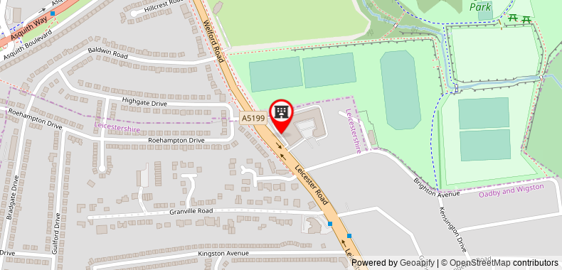 Ramada Leicester Stage Hotel on maps