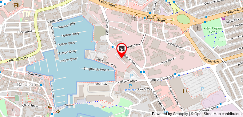 Bản đồ đến Premier Inn Plymouth City Centre - Sutton Harbour