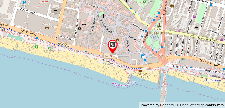 Bản đồ đến Jurys Inn Brighton Waterfront