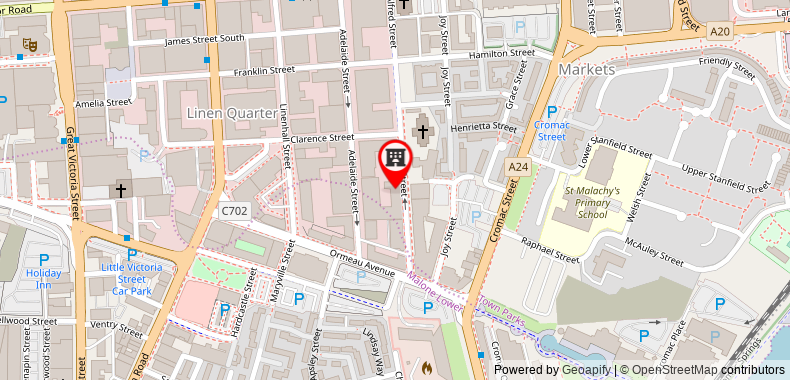 Bản đồ đến Premier Inn Belfast City Centre - Alfred Street