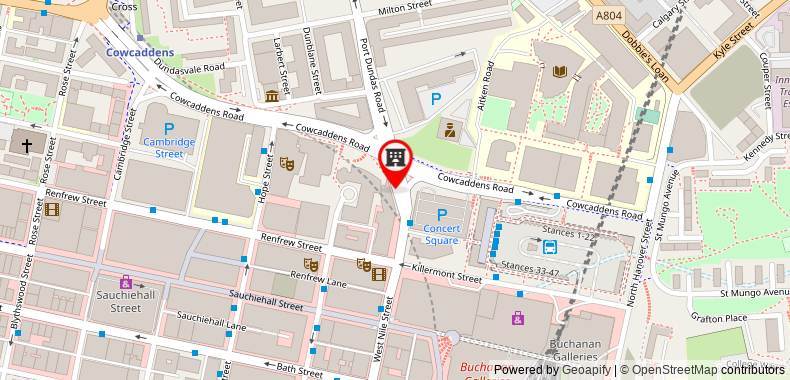 Bản đồ đến Holiday Inn Express - Glasgow - City Ctr Theatreland