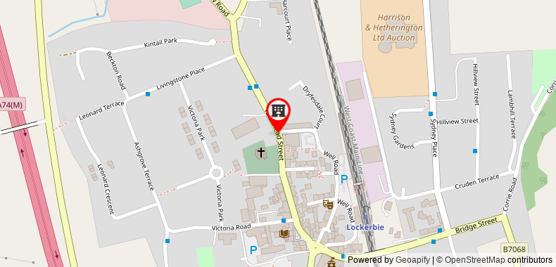 The Townhead Hotel on maps