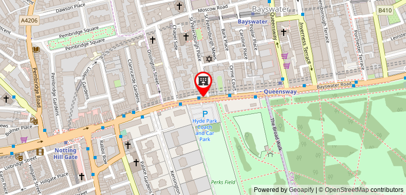Bản đồ đến Khách sạn DoubleTree by Hilton London Hyde Park