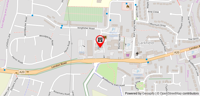 Larkfield Priory Hotel on maps