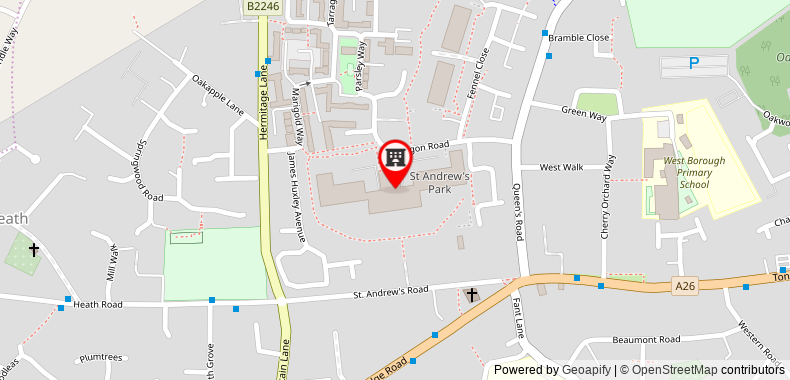 Bản đồ đến St Andrews Apartments