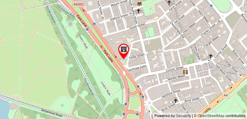 The Dorchester on maps