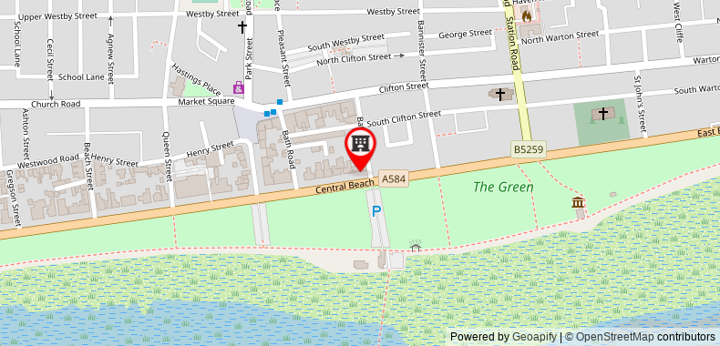 The Queens Hotel Lytham on maps
