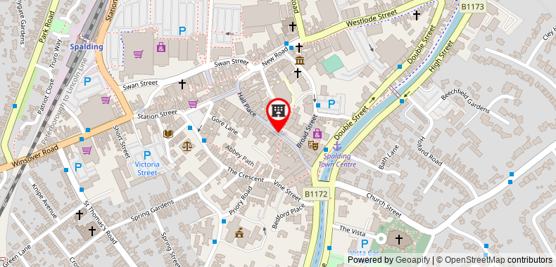 The Red Lion Hotel on maps