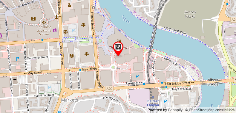 Hilton Belfast Hotel on maps