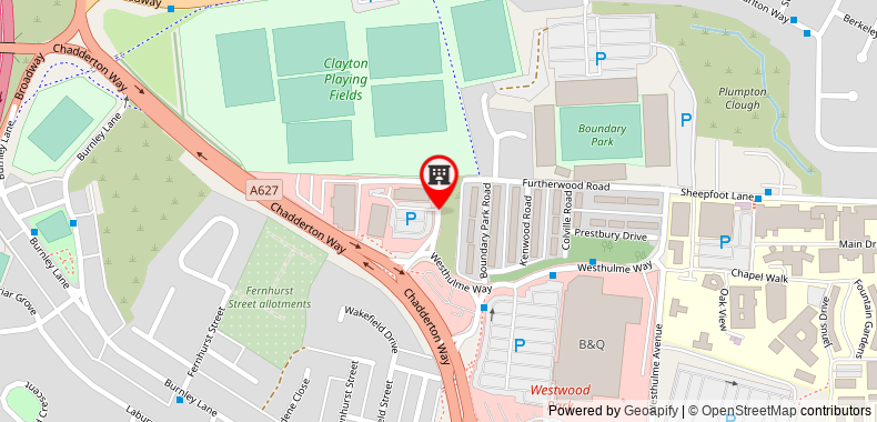 Premier Inn Oldham Central on maps