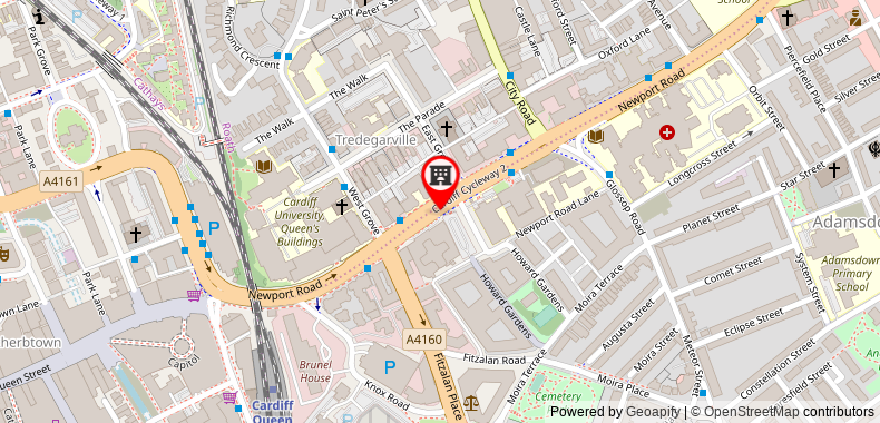 Mercure Cardiff Holland House Hotel And Spa on maps