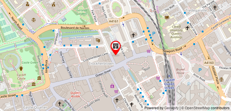 Jurys Inn Cardiff on maps