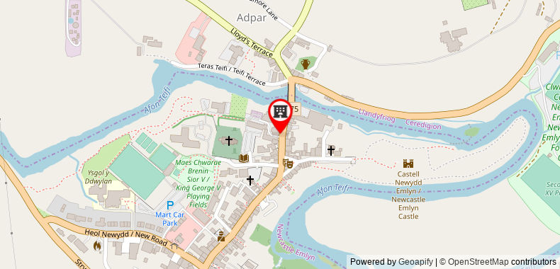 Bản đồ đến Khách sạn Gwesty'r Emlyn