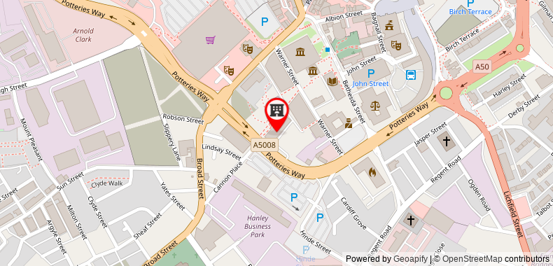 Bản đồ đến Hilton Garden Inn Stoke on Trent, United Kingdom