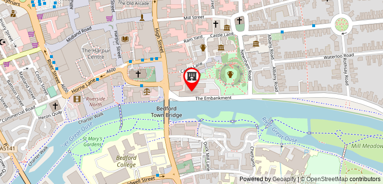 Bản đồ đến Khách sạn Bedford Swan