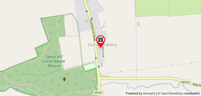 Bản đồ đến Colliery Cottage