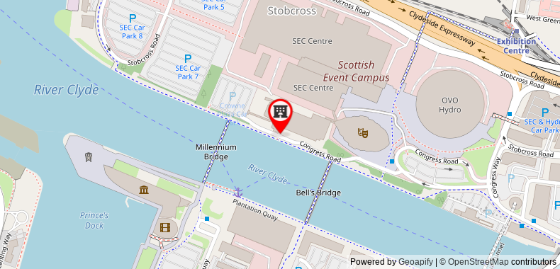 Crowne Plaza Glasgow on maps