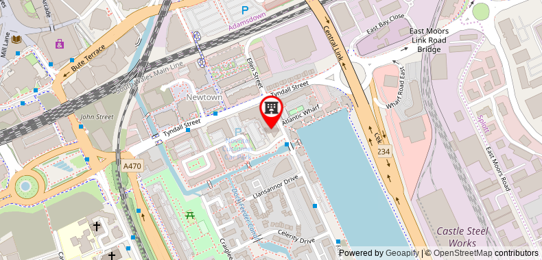 Bản đồ đến Khách sạn Novotel Cardiff Centre