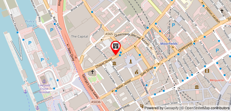 Bản đồ đến Khách sạn Indigo Liverpool