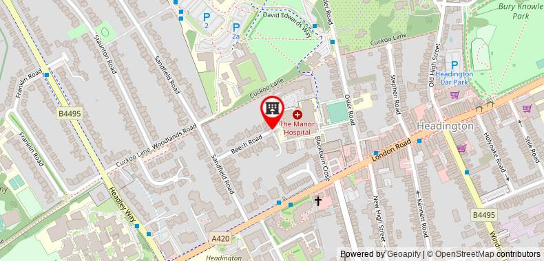 Bản đồ đến Righton serviced apartment, headington (oxihbr)