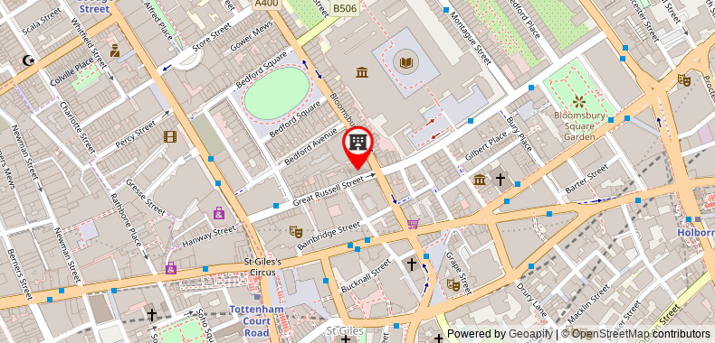 Bản đồ đến Khách sạn Radisson Blu Edwardian Kenilworth London
