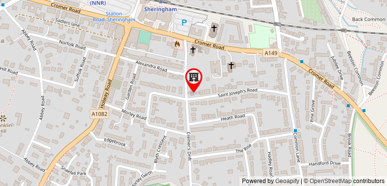 Bản đồ đến Hostel YHA Sheringham