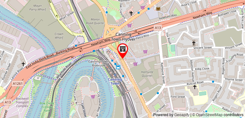 Ibis London Canning Town on maps
