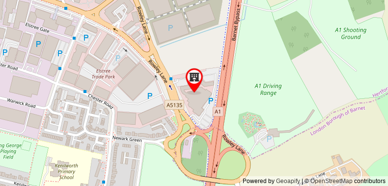 Bản đồ đến DoubleTree by Hilton London Elstree
